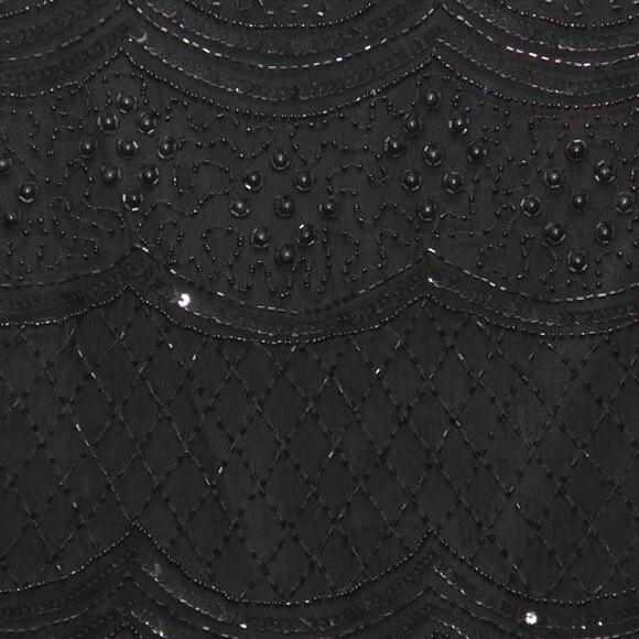 Vintage Stenay 80s Beaded Sequined Black Top Size Medium - Picture 7 of 9